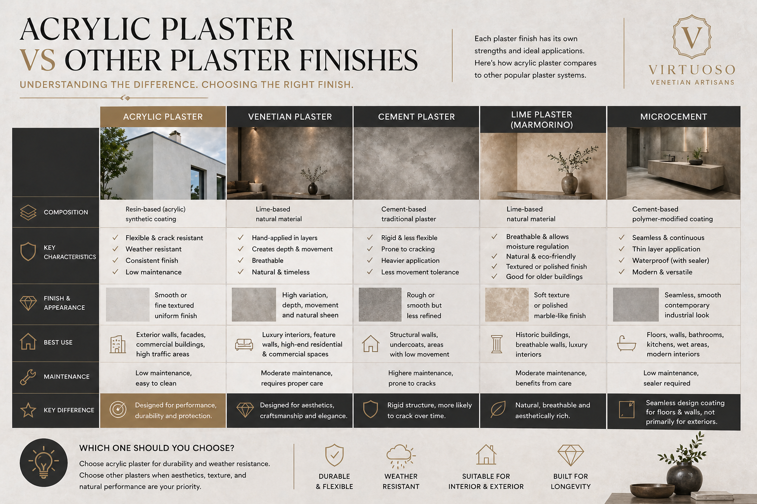 Acrylic Plaster vs Other Plaster Finishes: What’s the Difference?